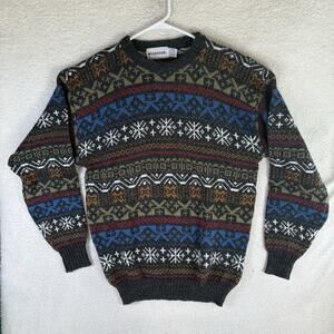 Vintage McGregor Sweater Mens Large Nordic Fair Isle Valley Ski USA Made 90s